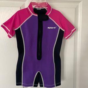 Short Sleeve Thermal Swim Suit 1.5mm UPF 50+, Sporti Kids